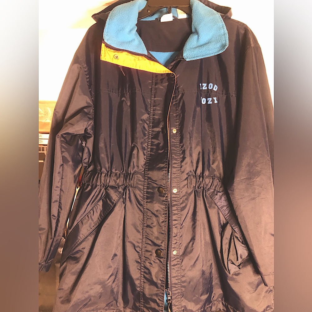 IZOD WOMEN’S LINED NAVY JACKET WITH HOOD